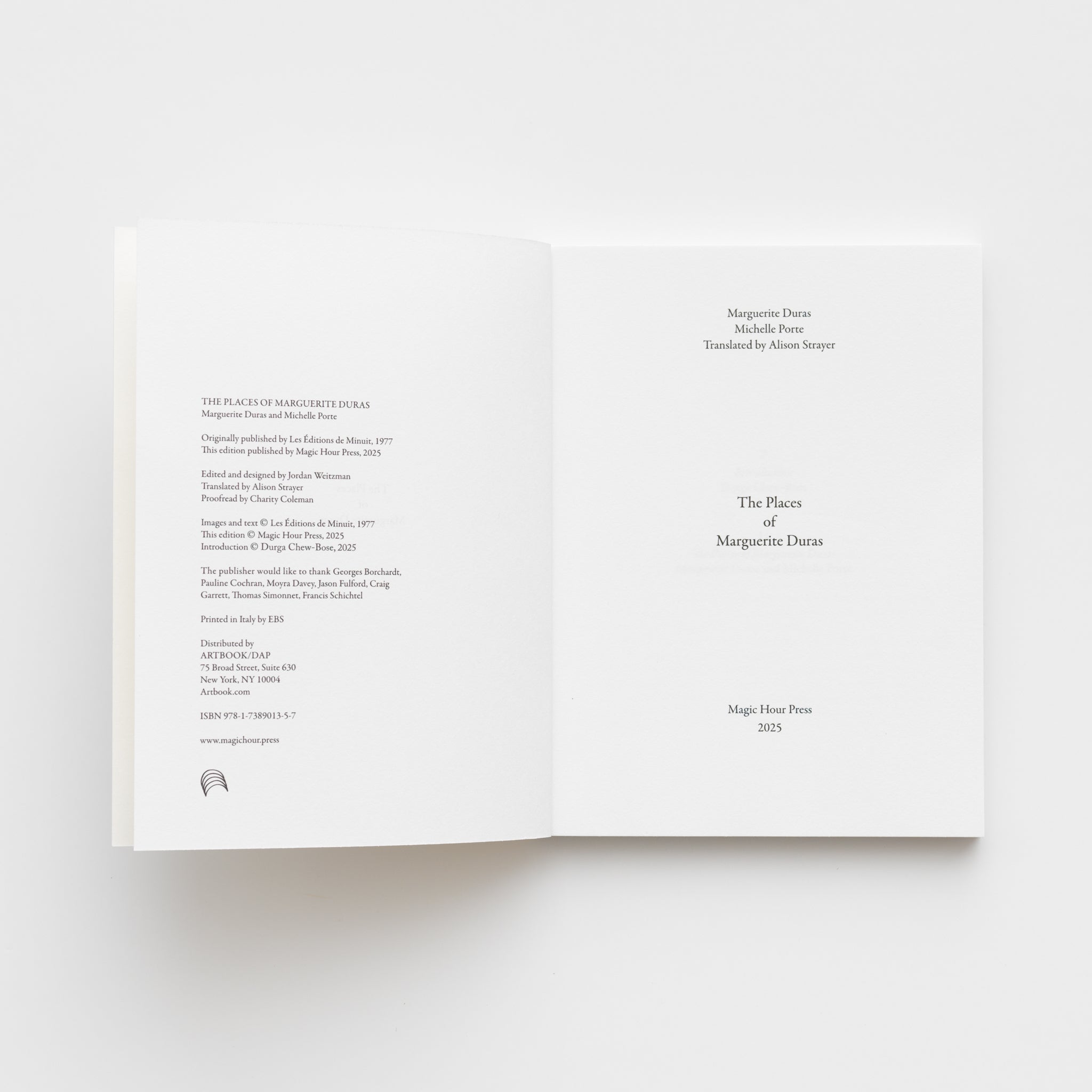 The Places of Marguerite Duras – Magic Hour Press